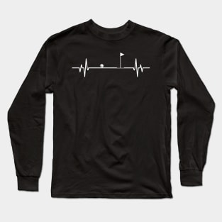 Golf heartbeat - Cool Funny Golfer Gift Long Sleeve T-Shirt